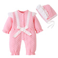 Korean Baby Girl Crawling Outfit - Cotton Long Sleeve Bodysuit