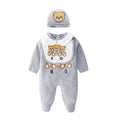 Baby Bear Print Long Sleeve Crawling Suit
