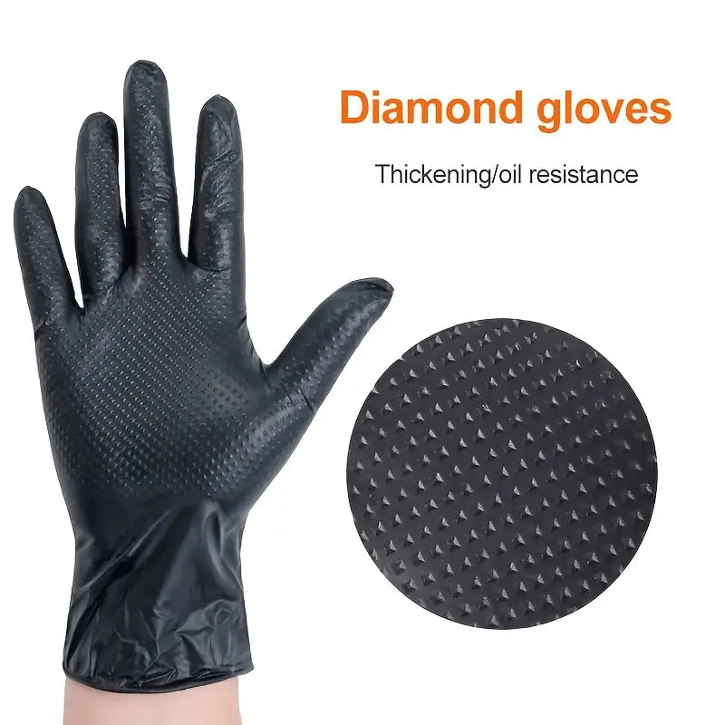 Guantes de Nitrilo con Patrón de Diamante
