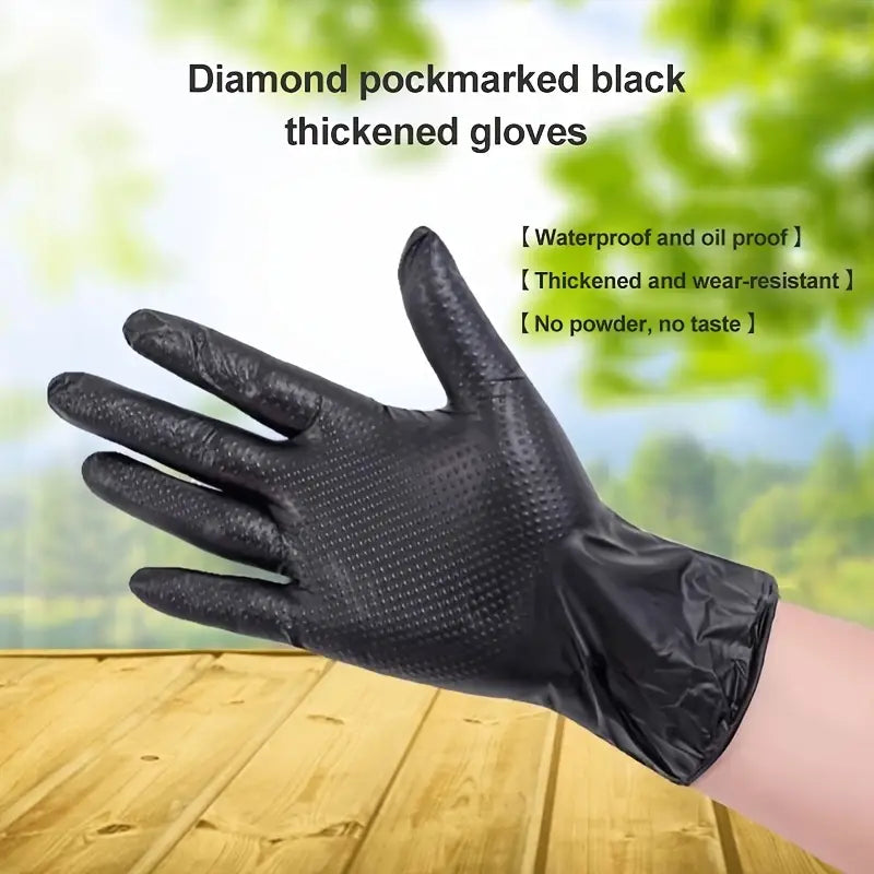 Guantes de Nitrilo con Patrón de Diamante