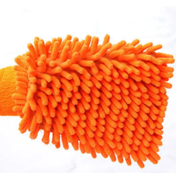 Guantes de Lavado de Coche de Chenilla Coral Medianos
